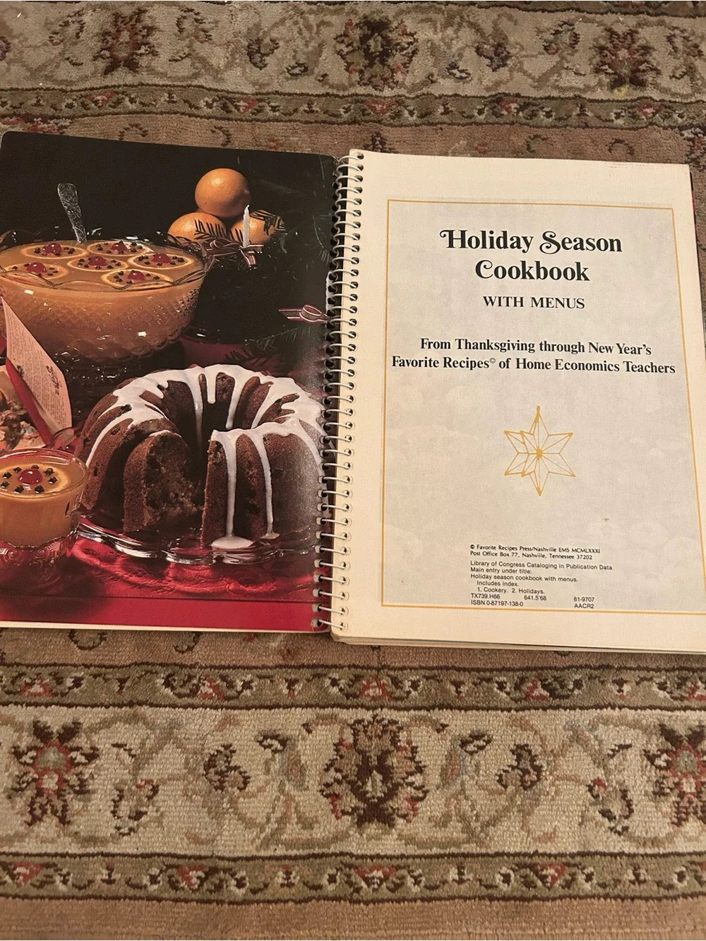 Vintage RARE - Holiday Season Cookbook - Classic Home Holiday Recipes